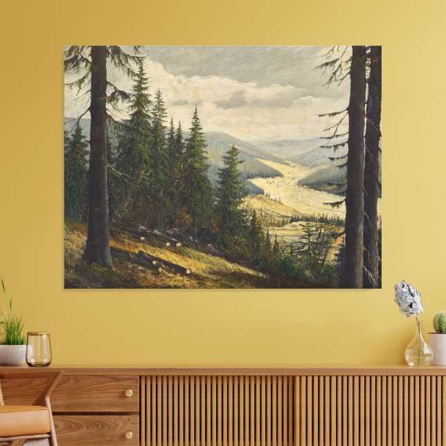 A Look at the Black Forest – Karl Julius Wilhelm  Canvas Print (Insitu(LivingRoom))