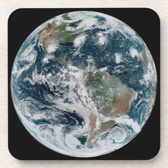 A Loose Chain Of Tropical Cyclones Beverage Coaster (Front)