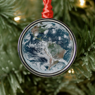 A Loose Chain Of Tropical Cyclones Metal Ornament