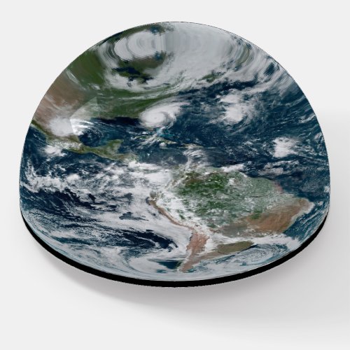 A Loose Chain Of Tropical Cyclones Paperweight