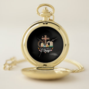 A Lot Can Happen In 3 Days Easter Jesus Religious Pocket Watch