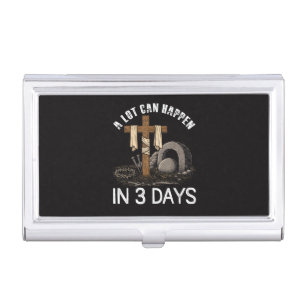 A Lot Can Happen In 3 Days Easter Religious Business Card Case