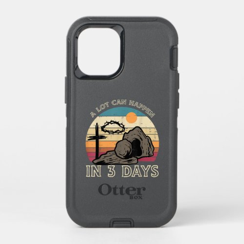 A Lot Can Happen In 3 Days Easter Religious OtterBox Defender iPhone 12 Mini Case