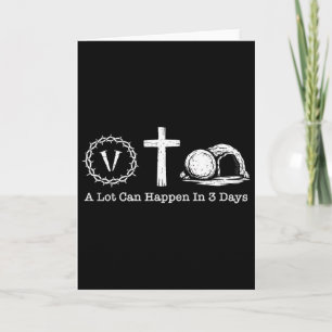 A Lot Can Happen In 3 Days Easter Religious Women  Card