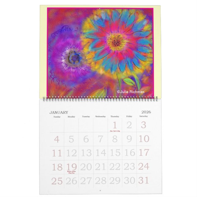 A Lot of Abundant Flowers Calendar (Jan 2026)
