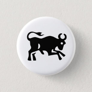 A Lot of Bull visual Black Bovine cattle bbq beef  Button