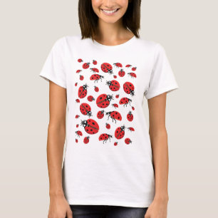 A lot of Ladybugs Lucky Pattern  T-Shirt