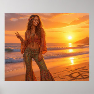 A Lot Of Love Peace + Happiness To Everyone Large  Poster