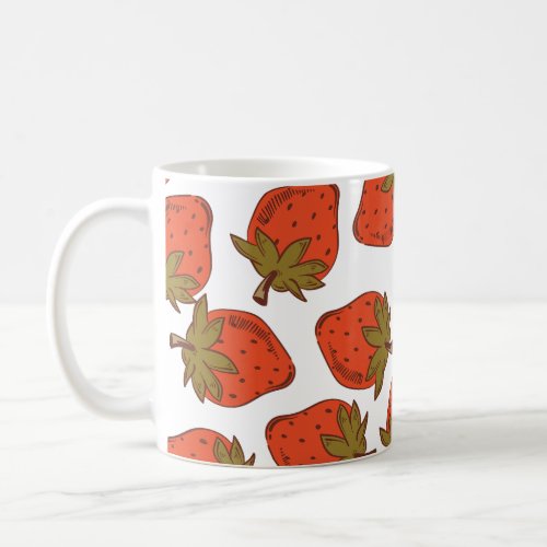 A lot of strawberry   coffee mug
