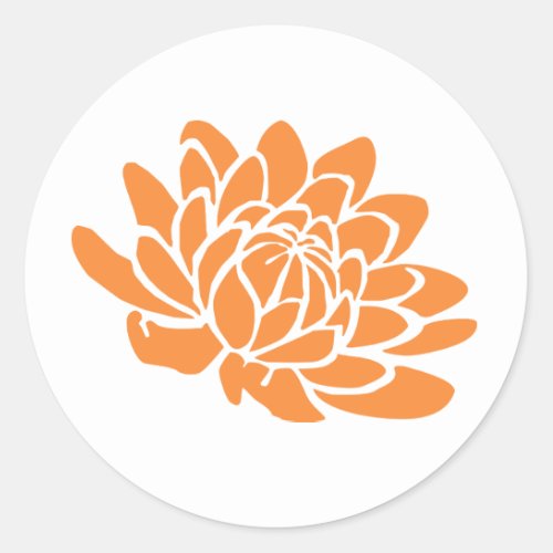 A Lotus Flower Sticker orange