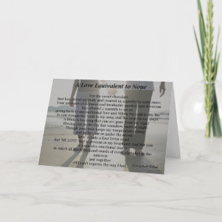 A Love Equivalent to None - greeting card