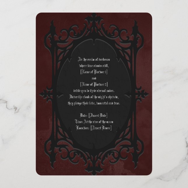 A Love Eternal, A Night Divine - Wedding Invite (Front)