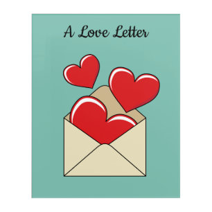 A Love Letter   Add Your Text Acrylic Print