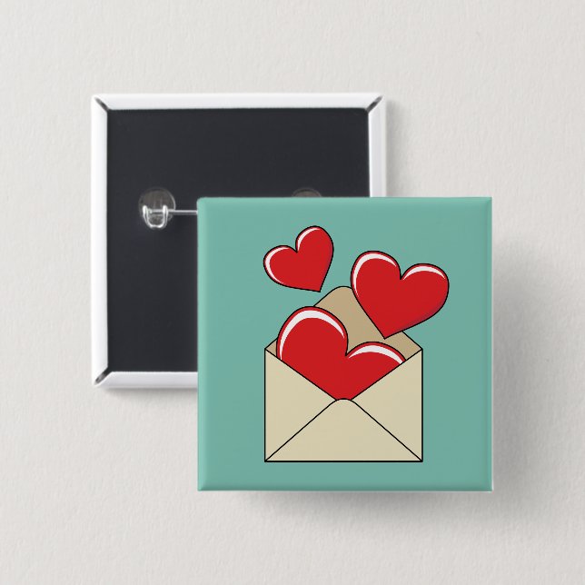 A Love Letter Button (Front & Back)