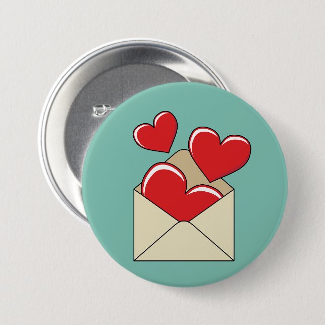 A Love Letter Button (Front & Back)