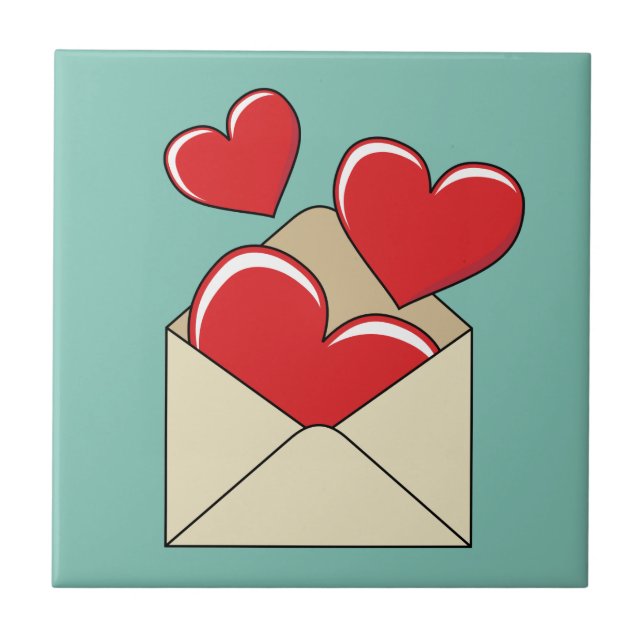 A Love Letter Ceramic Tile (Front)
