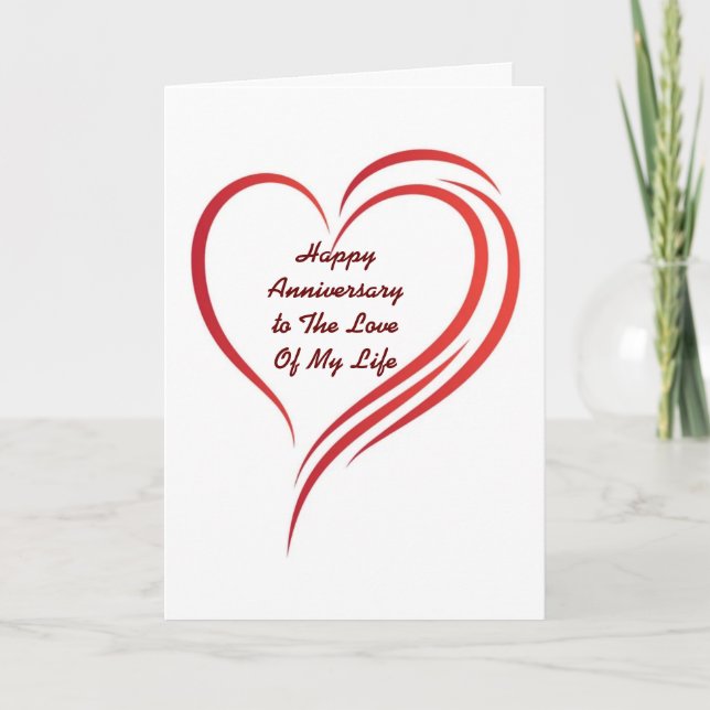 A LOVE LETTER ON "OUR ANNIVERSARY" CARD (Front)