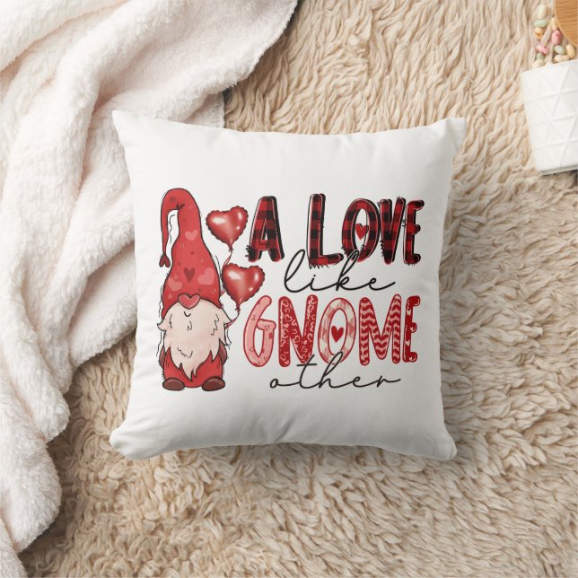 A love like gnome other Personalized Valentines Throw Pillow (Blanket)