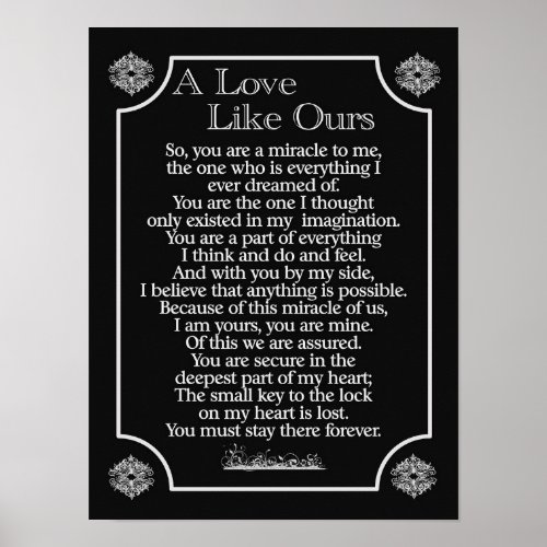 A LOVE LIKE OURS __ Poster print