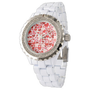 A Love-ly Time Red and Pink Hearts Watch