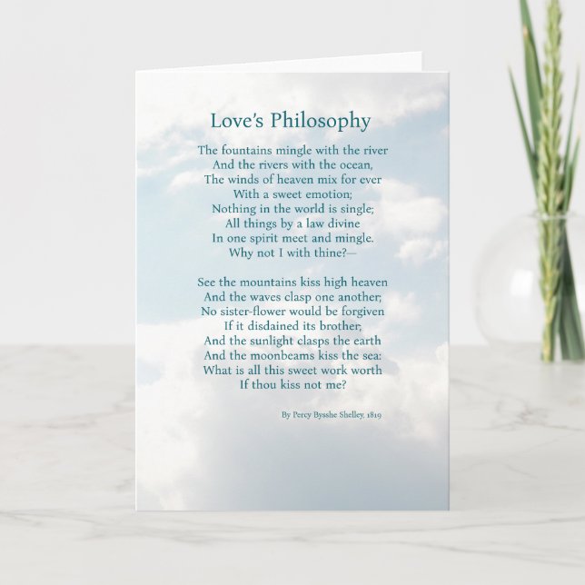 A Love Poem  Card (Front)