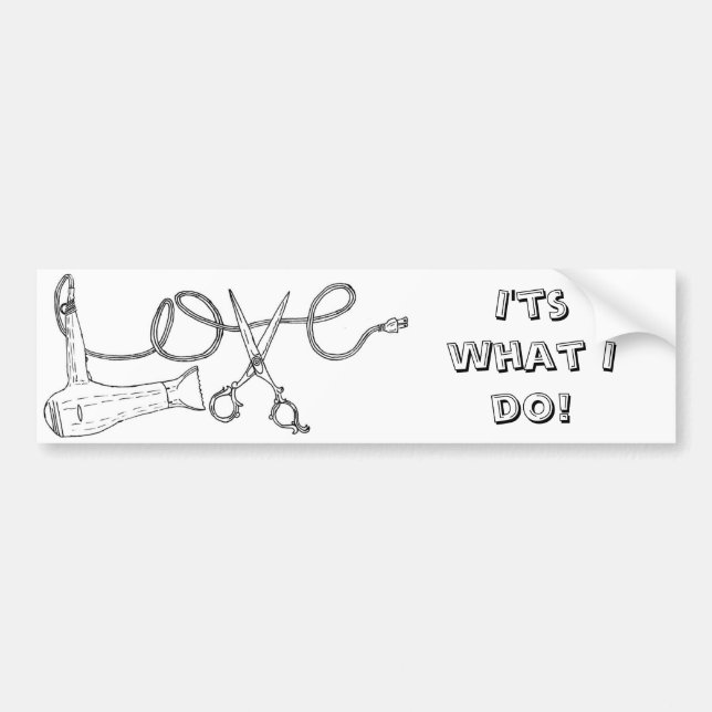 A Love sticker for Hairdresser (Front)