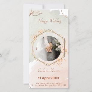 A Love Story Blooming in April، Wedding invitation