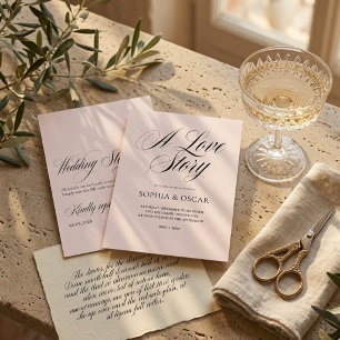 A Love Story Wedding Invitation with QR Code 