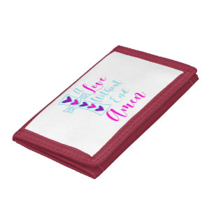 A Love Without End Amen Jesus Inspired Quote Chris Tri-fold Wallet