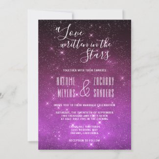 A Love Written in the Stars Celestial Wedding Invitation