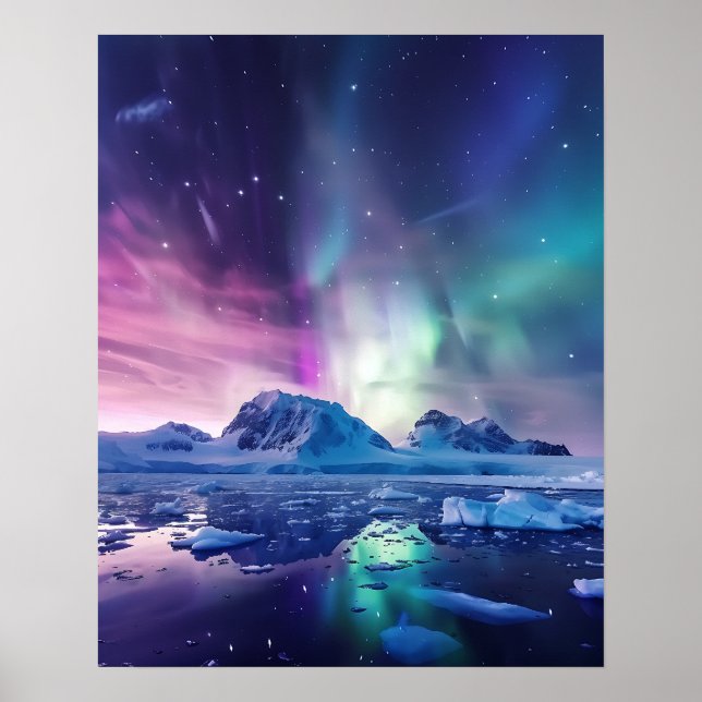 A lovely Aurora Borealis  Poster (Front)