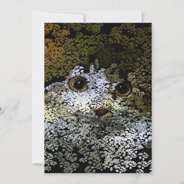 A lovely cat painting from Leaves_ Holiday Card (Front)