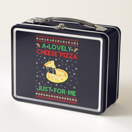 A Lovely Cheese Pizza Shirt Alone Funny Kevin X_Ma Metal Lunch Box