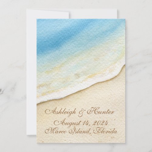 A Lovely Day For A Beach Wedding _ Invitation