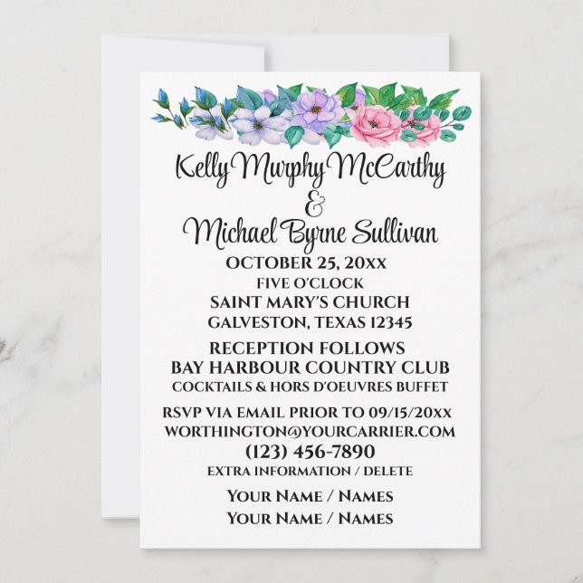 A Lovely Day For A Wedding - Invitation (Front)