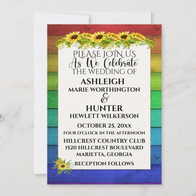 A Lovely Day For A Wedding - Invitation (Front)