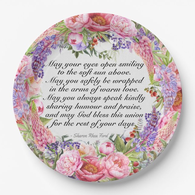 A Lovely Day For A Wedding Paper Plates (Front)