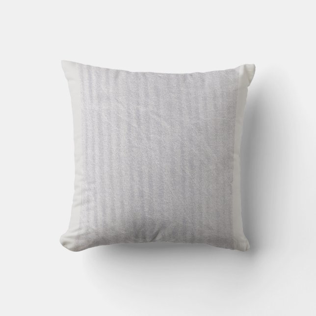 A Lovely gray-lavender pillow with a subtle stripe (Front)