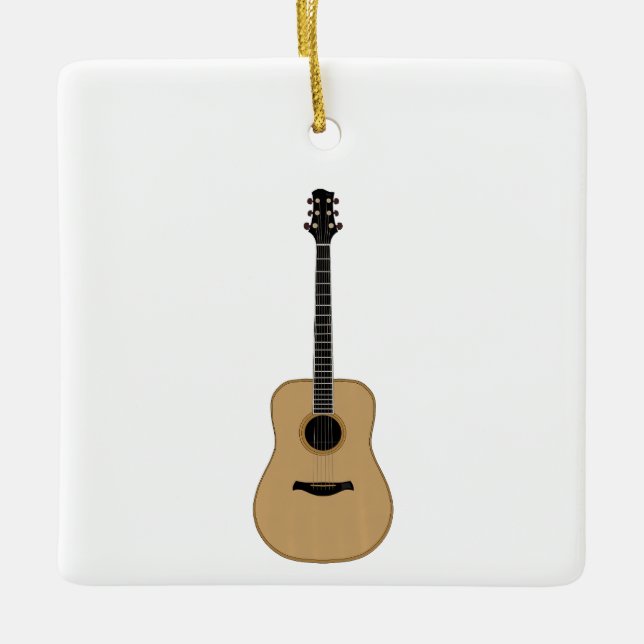 A lovely guitar ceramic ornament (Front)
