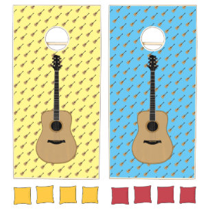 A lovely guitar cornhole set