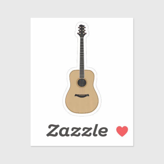 A lovely guitar sticker (Sheet)