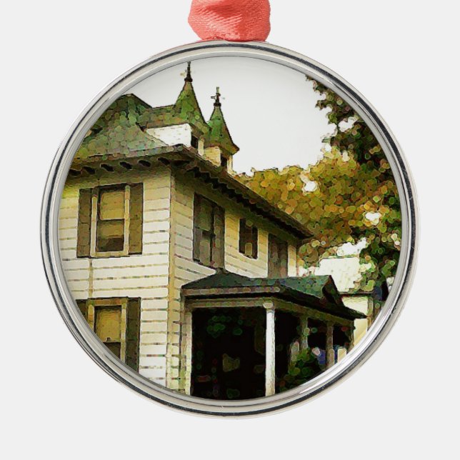 A lovely house metal ornament (Front)