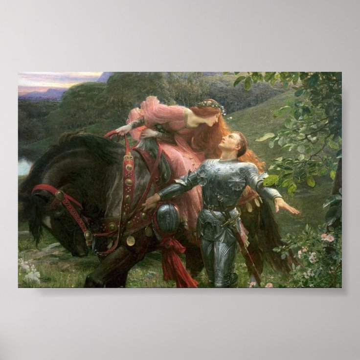 A lovely lady and her knight poster | Zazzle