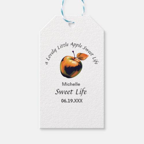 a lovely little apple sweet life Invitation Gift Tags