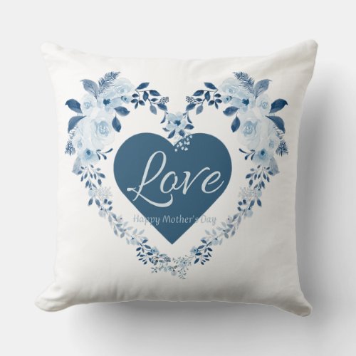 A lovely person on a heart rose_throwing pillow