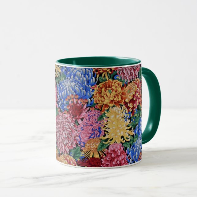 A lovely Philip Jacobs Fabric Chrysanthemum mug (Front Right)