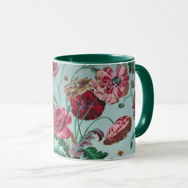 A lovely Philip Jacobs Fabric Corn Poppy mug (Front Right)