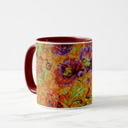A Lovely Philip Jacobs Fabric Floral Brocade Mug
