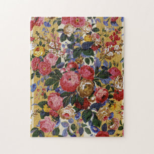 A Lovely Philip Jacobs Fabric Floral Jigsaw Puzzle