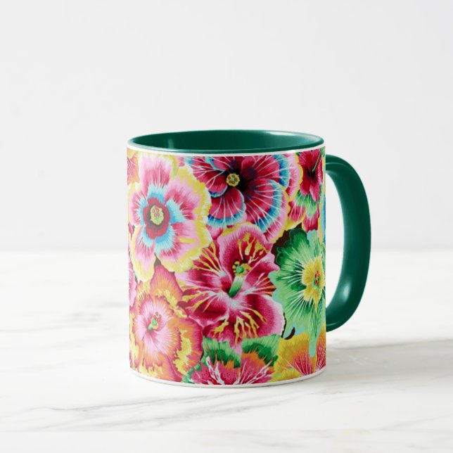 A lovely Philip Jacobs Fabric Hibiscus mug (Front Right)